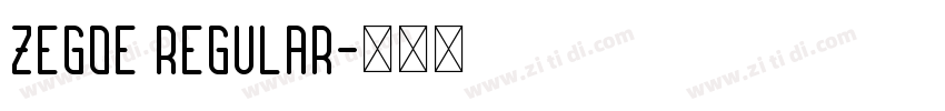 Zegoe Regular字体转换
